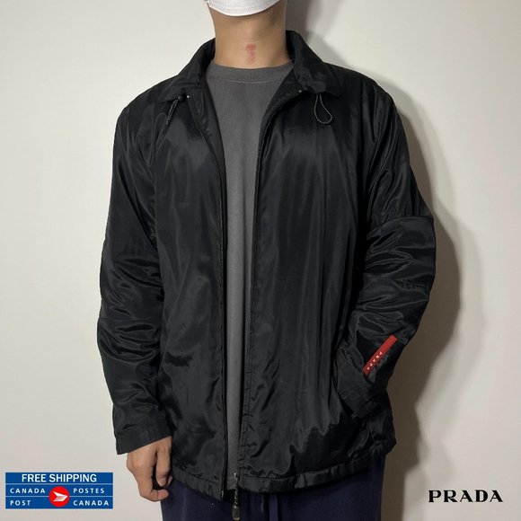 ❤️PRADA Men's Zip Hood Jacket Size XL - Picture 1 of 11